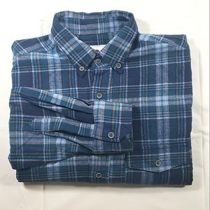 Lee Valley Ireland Men's Plaid Long Sleeve Button Front Flannel Shirt Sz. M